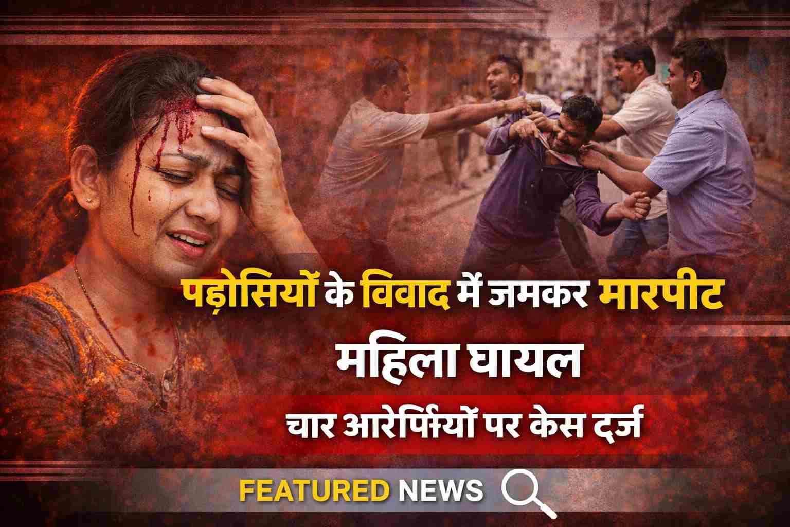 Etah Mein Padosiyon Ke Beech Jhagda Mahila Ko Peeta