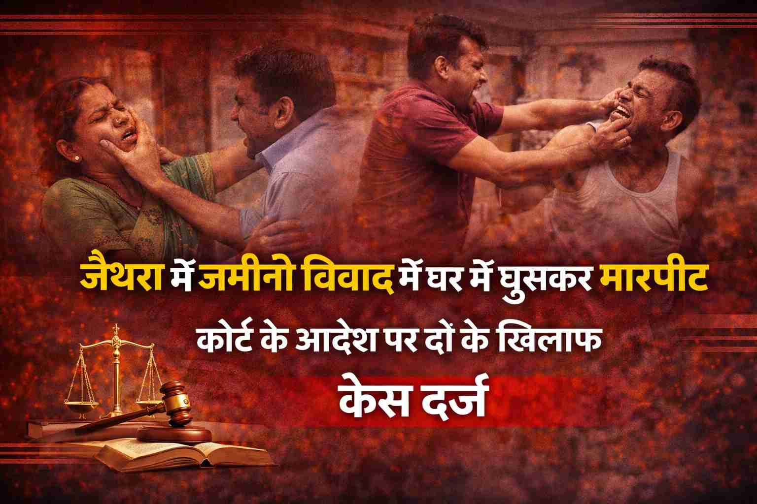 Jaithara Mein Zameeni Vivad Ko Lekar Ghar Mein Ghuskar Pitai