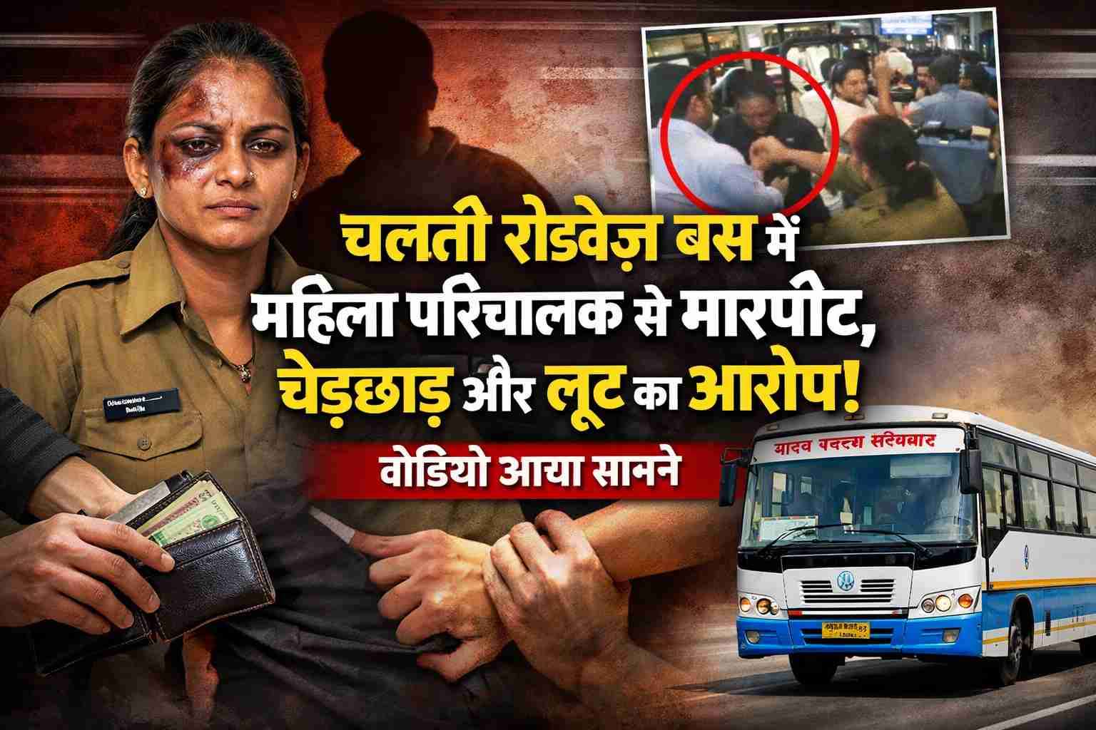 Etah Roadways Bus Mein Mahila Conductor Par Hamla