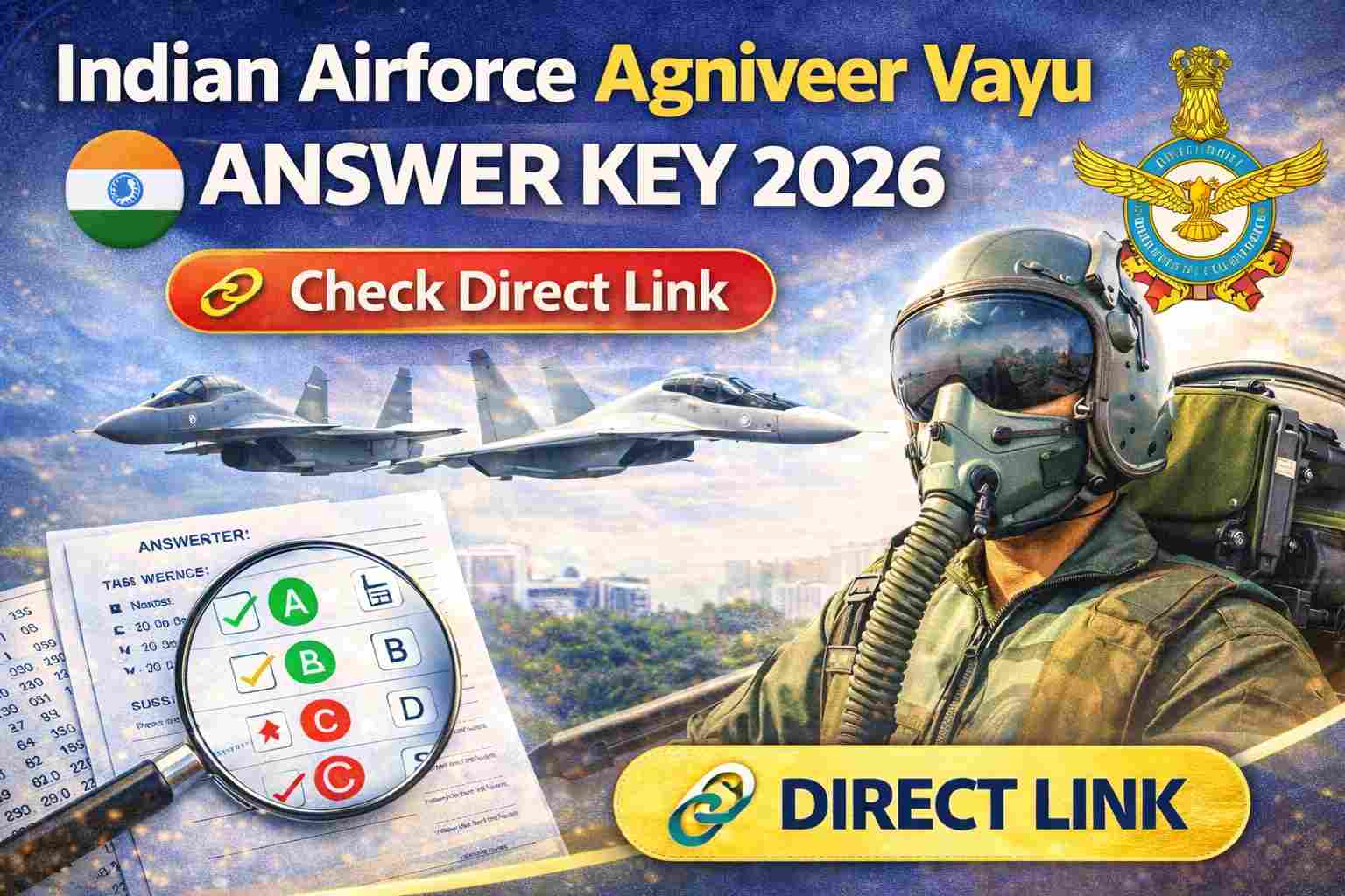 Indian Airforce Agniveer Vayu Answer Key 2026 Check Direct Link