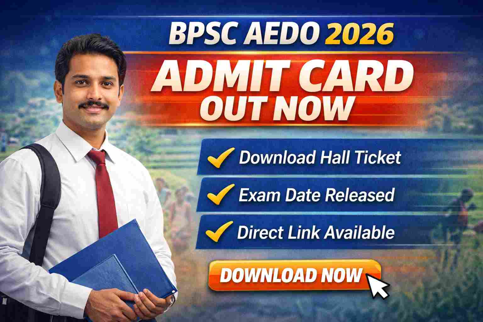 BPSC AEDO Admit Card 2026 Out Now Download Direct Link
