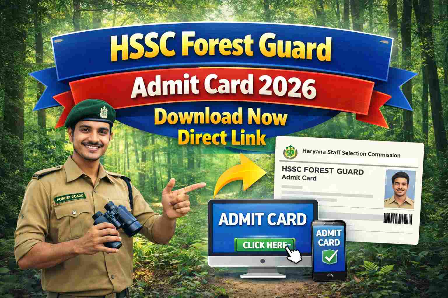 HSSC Forest Guard Admit Card 2026 Download Now Direct Link
