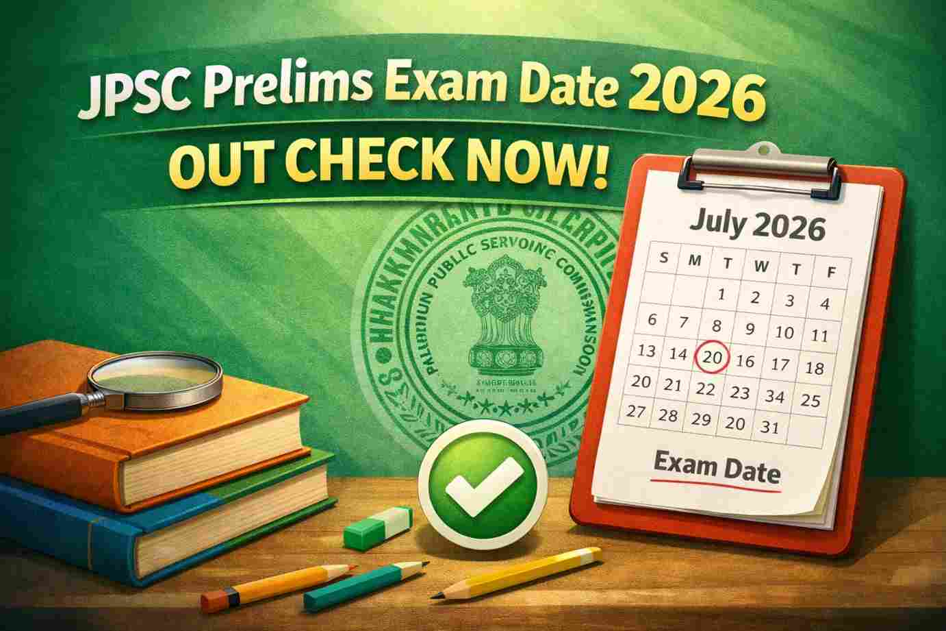 JPSC Prelims Exam date 2026 Out Check Now