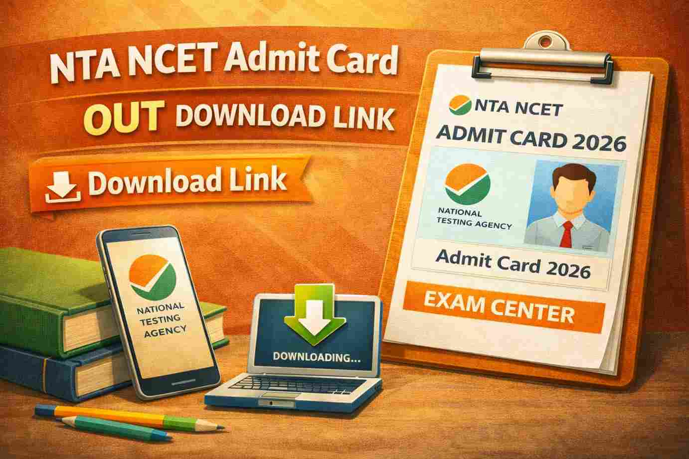 NTA NCET Admit Card 2026 Out Download Link