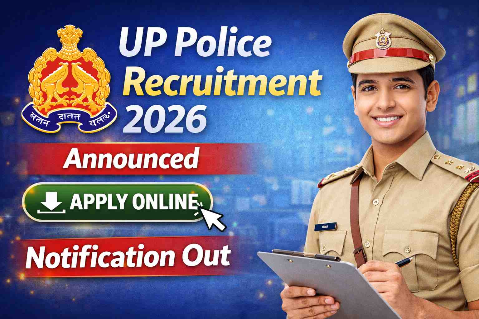 UP Police Recruitment 2026 Announced Apply Online