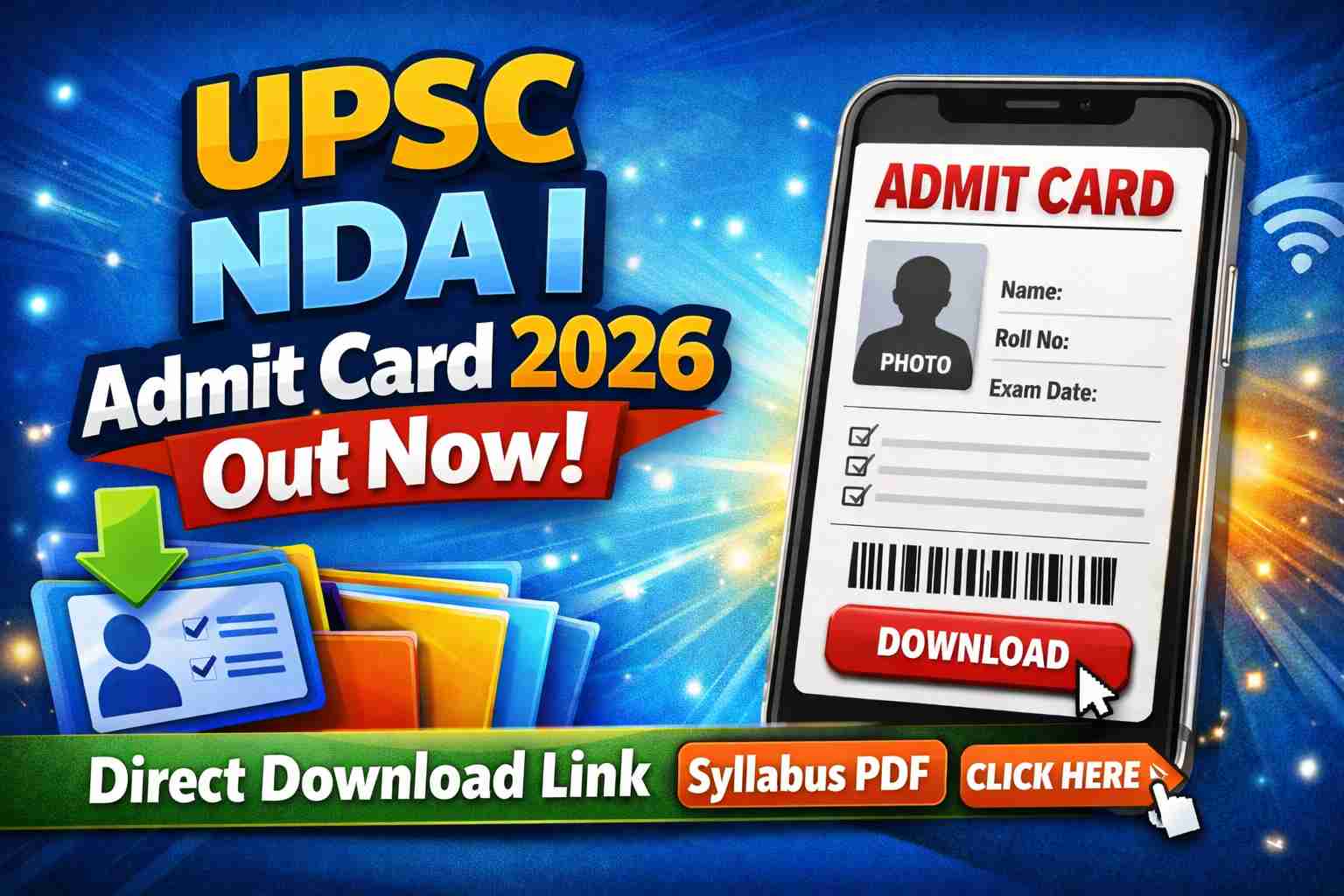 UPSC NDA I Admit Card 2026 Out Now Download Link Syllabus PDF