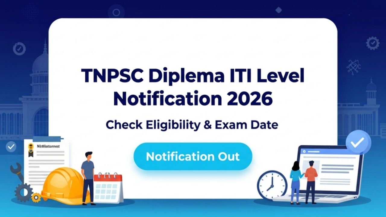 TNPSC Diploma ITI Level Notification 2026 Check Eligibility Exam Date