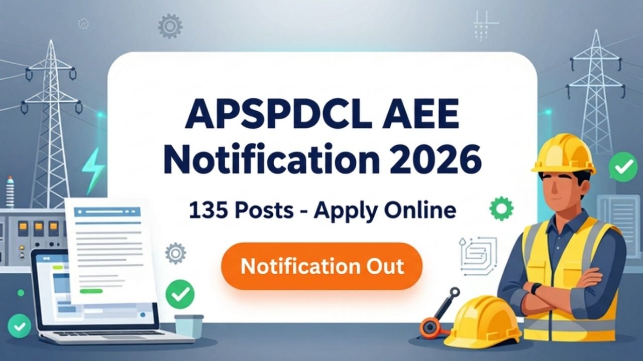 APSPDCL AEE Notification 2026 Out for 135 Posts Apply Online