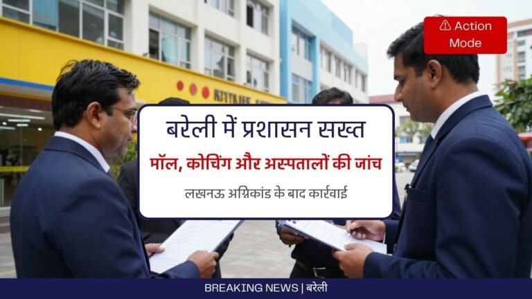 लखनऊ अग्निकांड के बाद बरेली प्रशासन सख्त BDA उपाध्यक्ष की