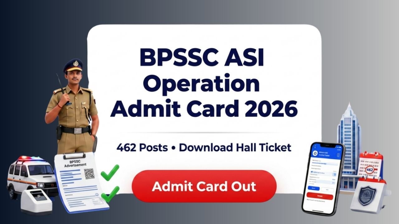 Bihar Police BPSSC ASI Operation Admit Card 2026