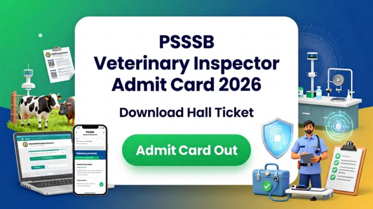Punjab PSSSB Veterinary Inspector Admit Card 2026