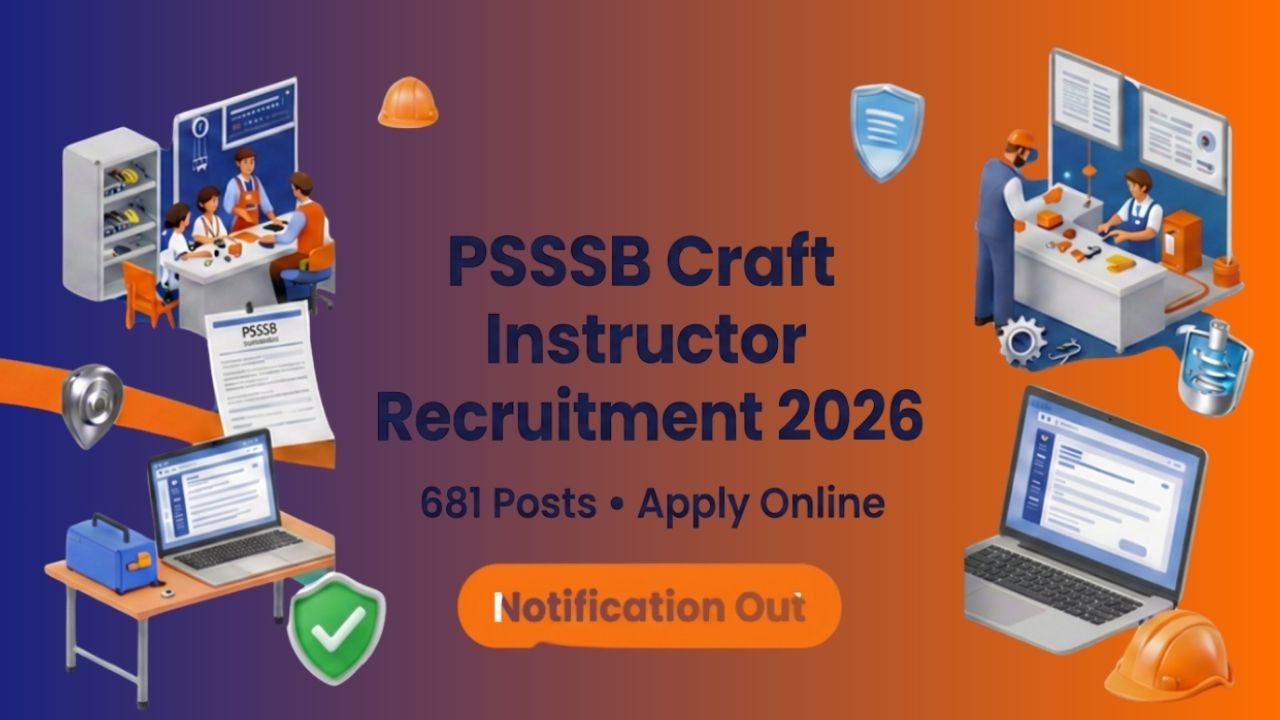 PSSSB Craft Instructor Recruitment 2026