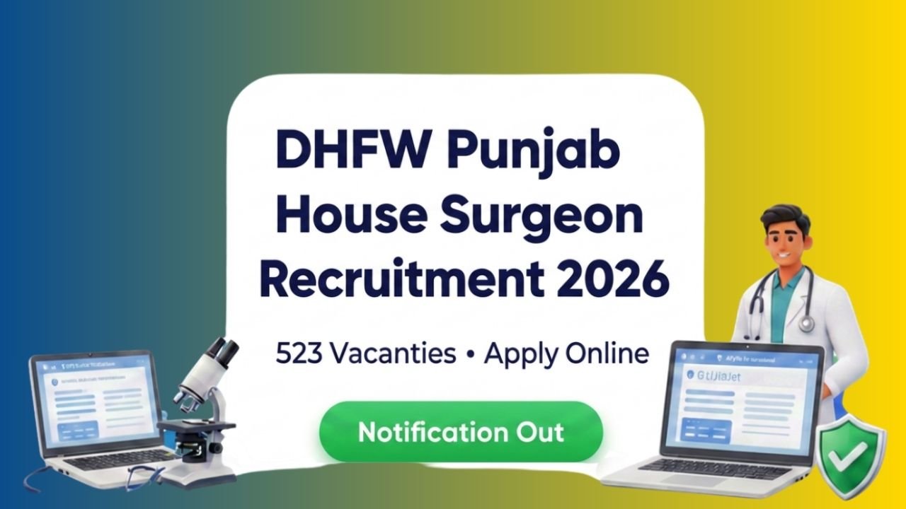 DHFW Punjab House Surgeon Recruitment 2026