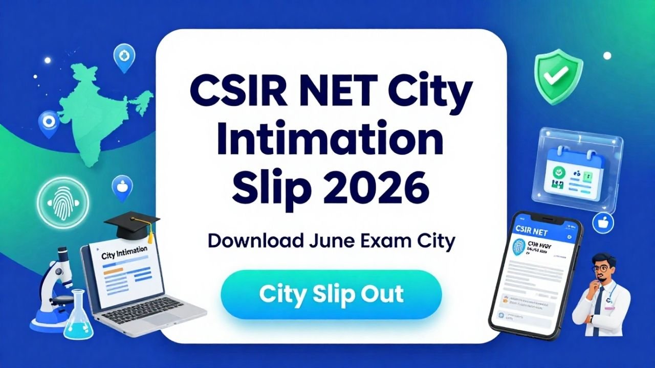 CSIR NET City Intimation Slip 2026