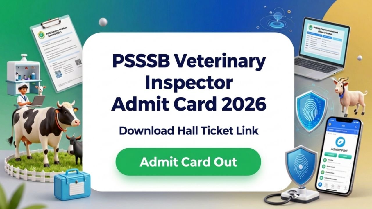 PSSSB Veterinary Inspector Admit Card 2026