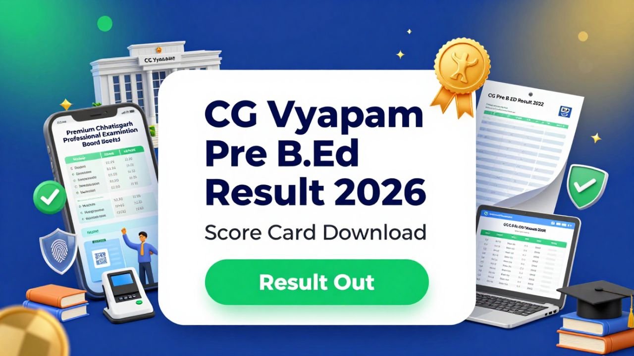 CG Vyapam Pre BEd Result 2026
