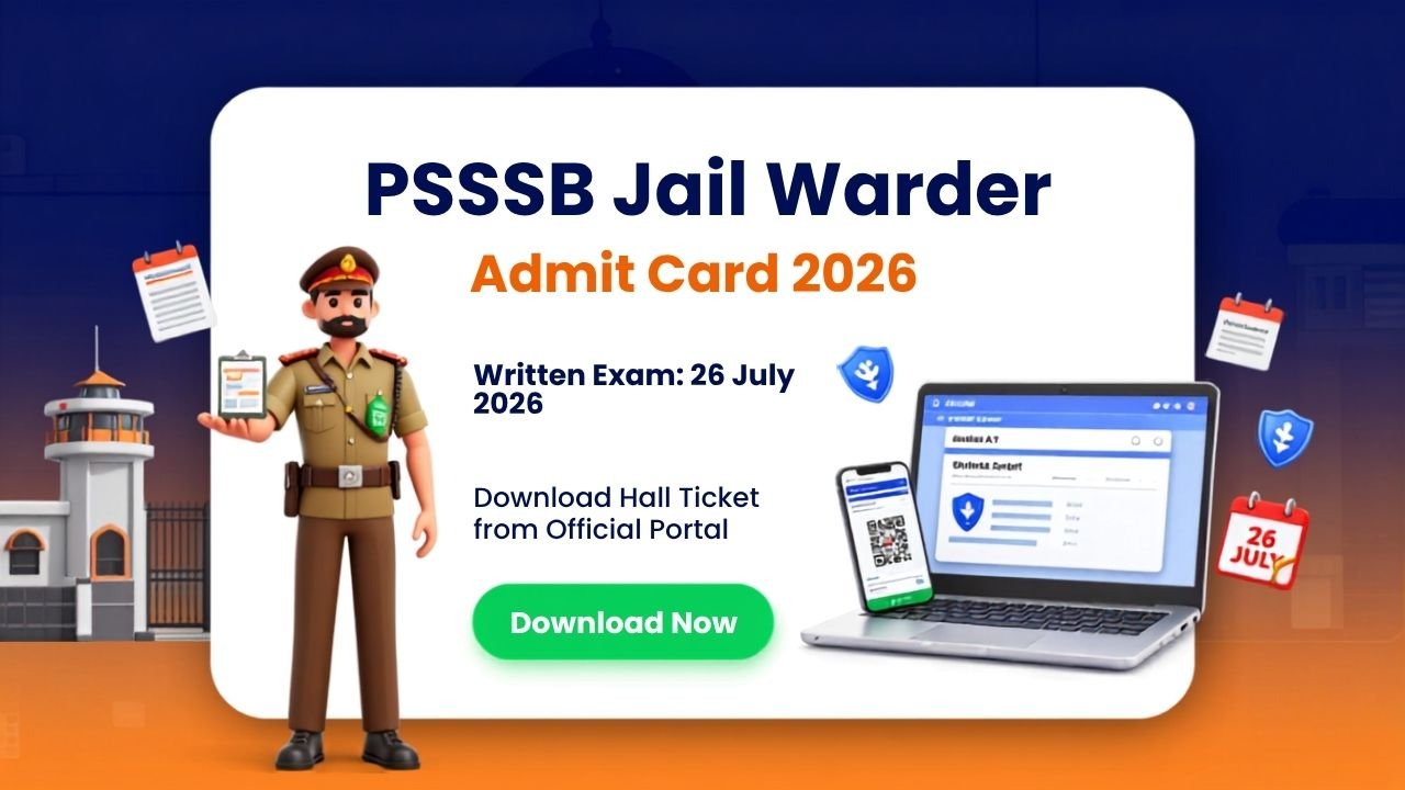 PSSSB Jail Warder Admit Card 2026