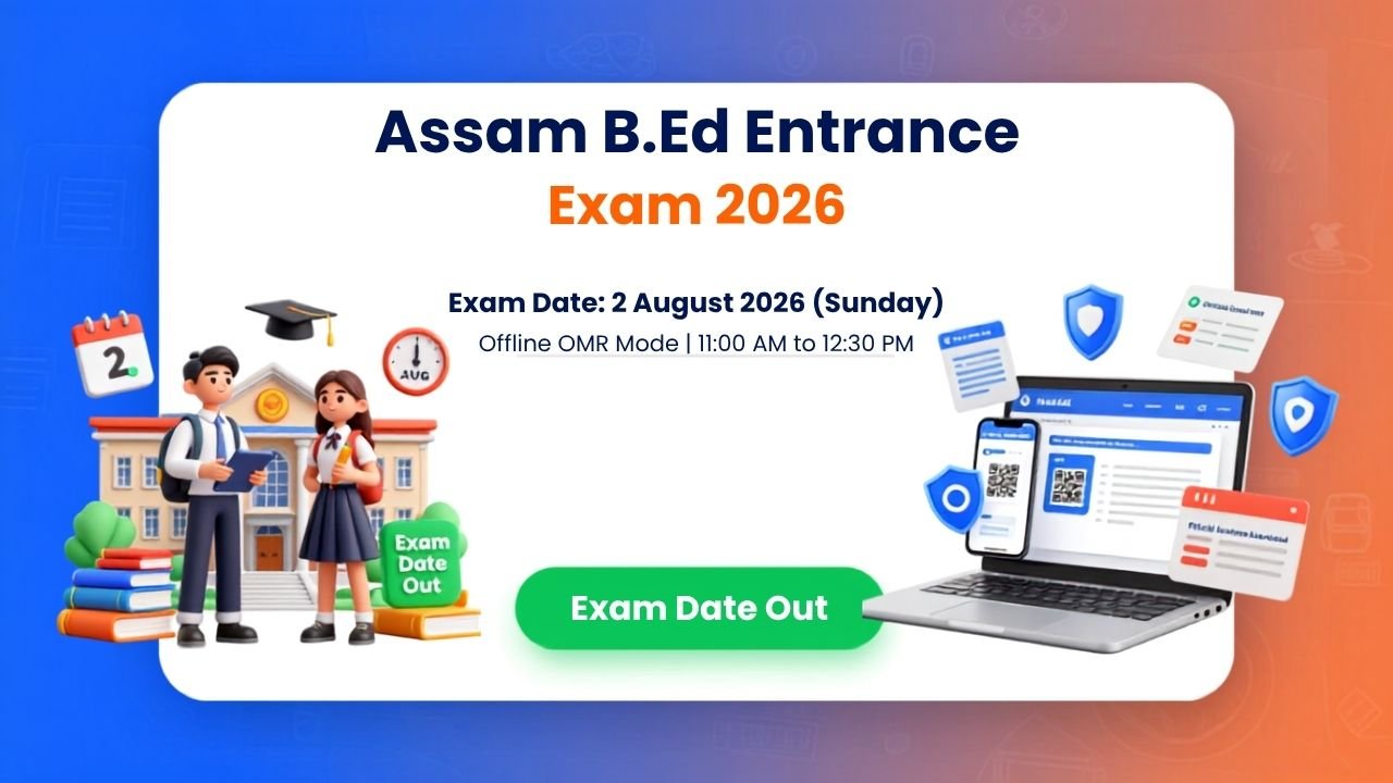 Assam B.Ed Entrance Exam Date 2026