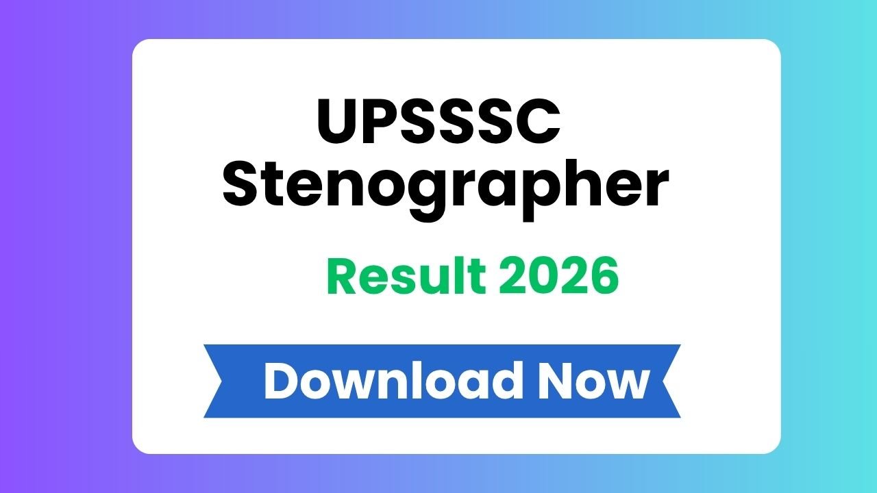 UPSSSC Stenographer Result 2026