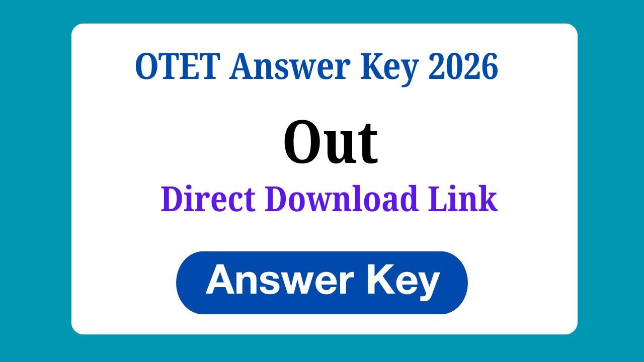 OTET Answer Key 2026