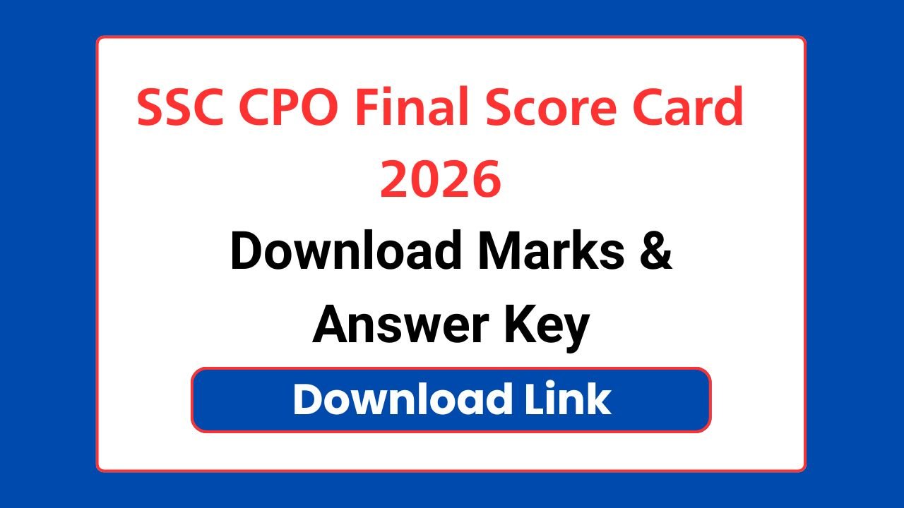 SSC CPO Final Score Card 2026