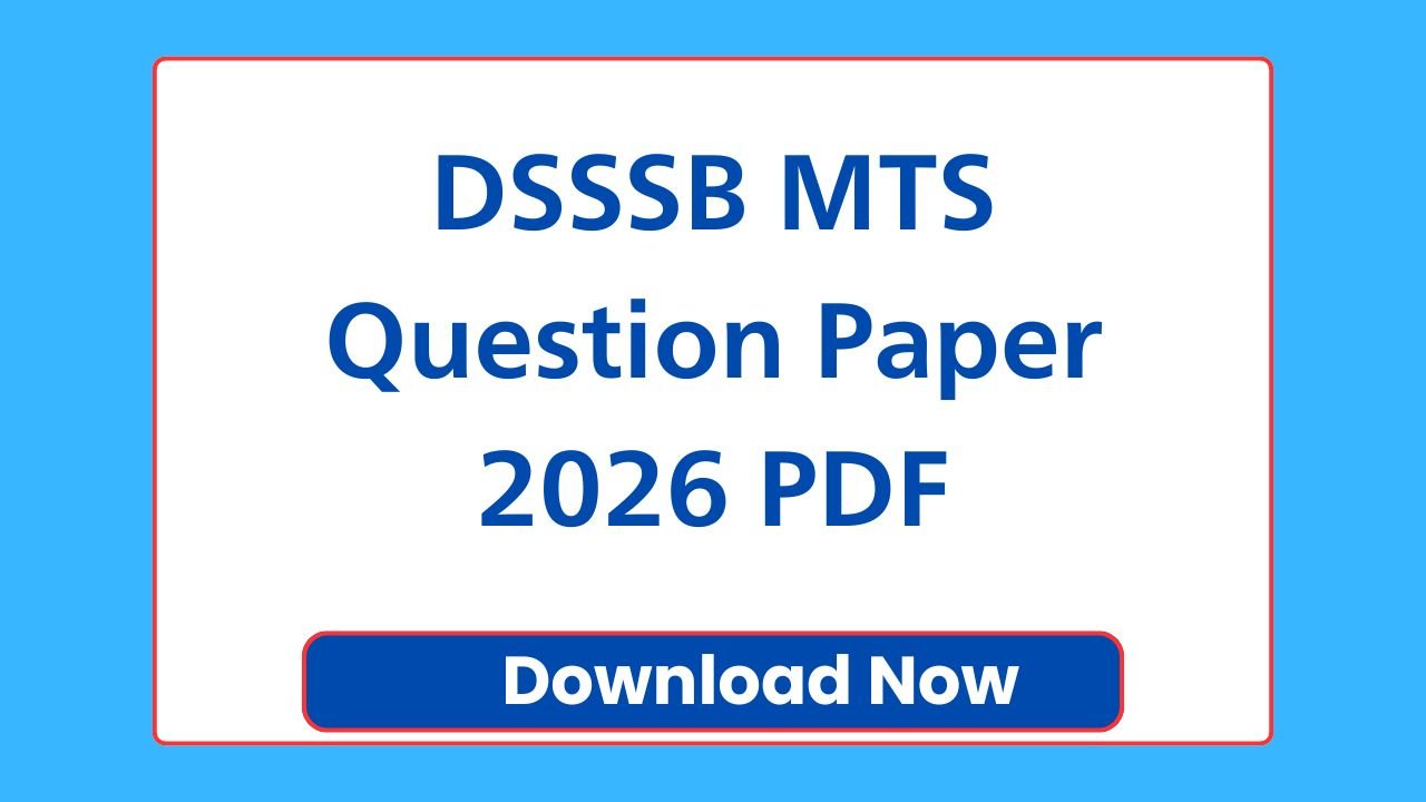 DSSSB MTS Question Paper 2026