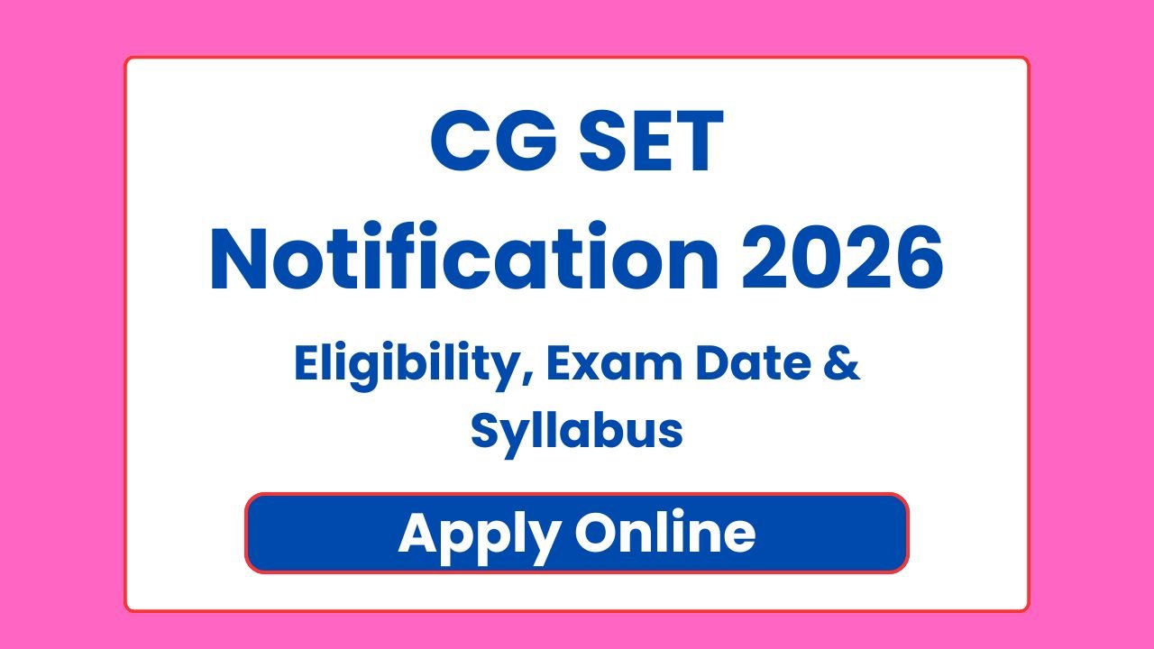 CG SET Notification 2026