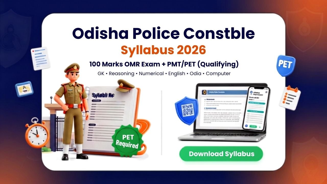 Odisha Police Constable Syllabus 2026