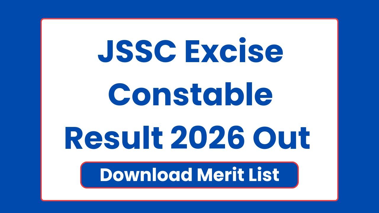 JSSC Excise Constable Result 2026