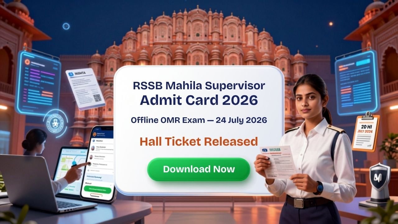 RSSB Mahila Supervisor Admit Card 2026