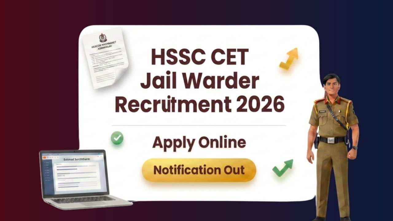 HSSC CET Jail Warder Recruitment 2026 Out Apply Online