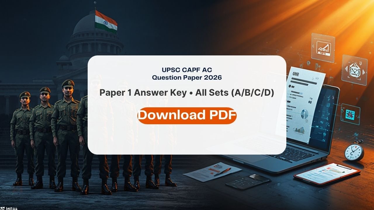 UPSC CAPF AC Question Paper 2026
