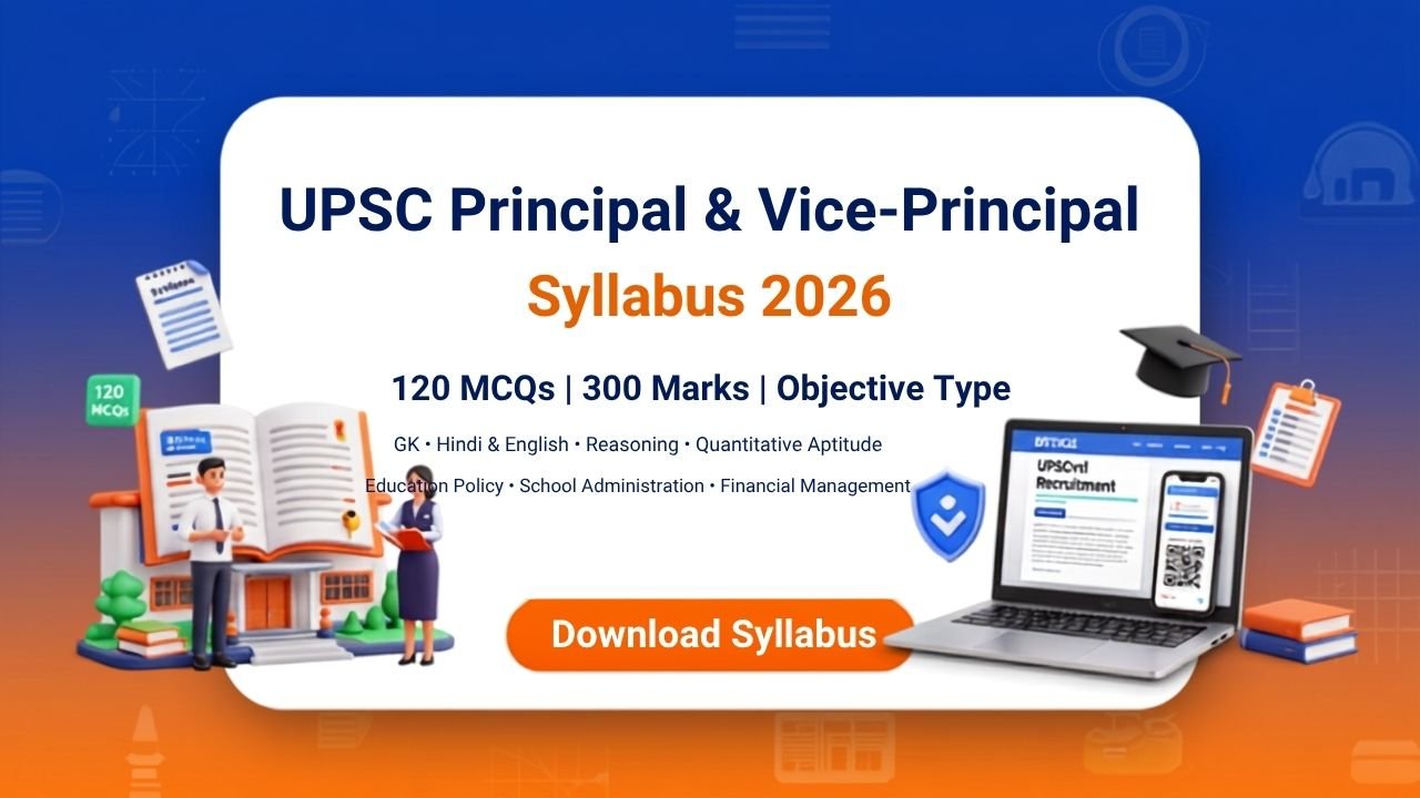 UPSC Principal and Vice-Principal Syllabus 2026