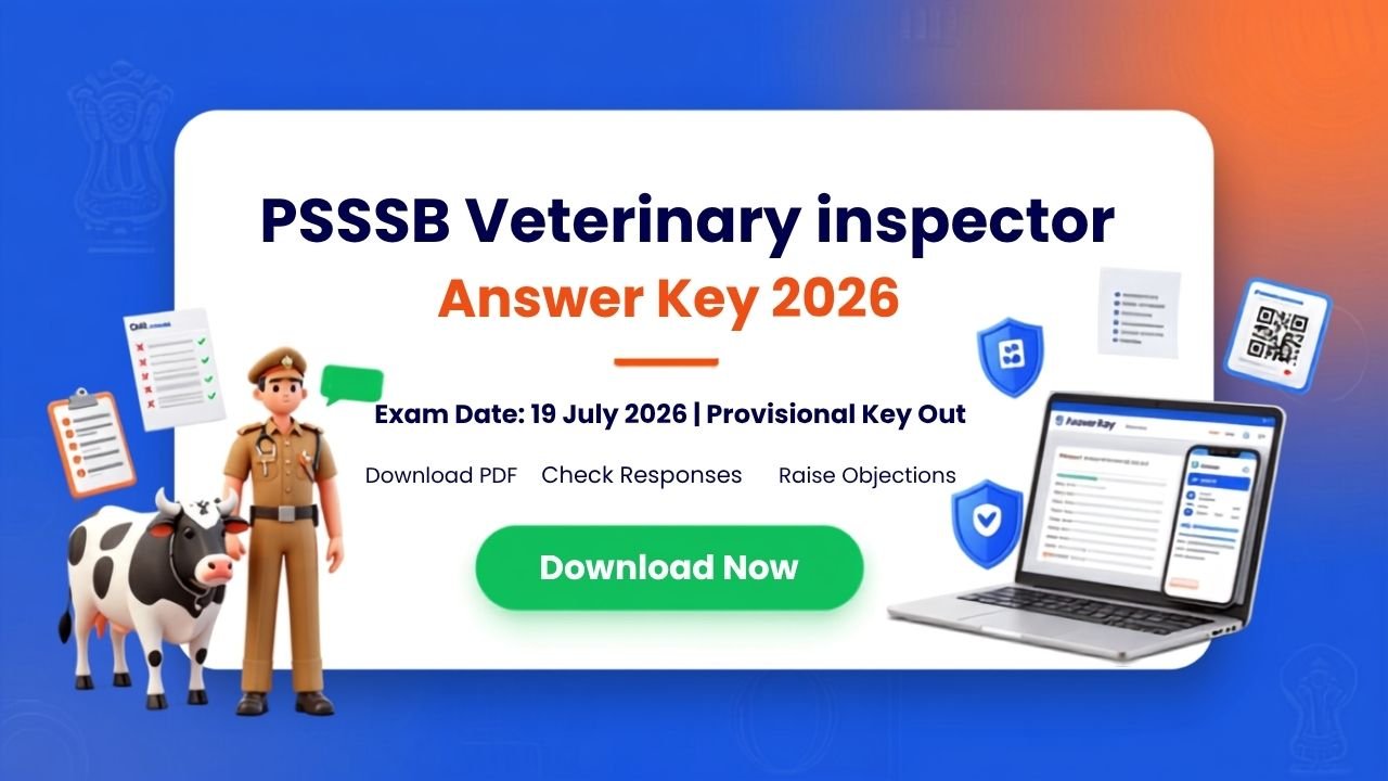 Punjab PSSSB Veterinary Inspector Answer Key 2026