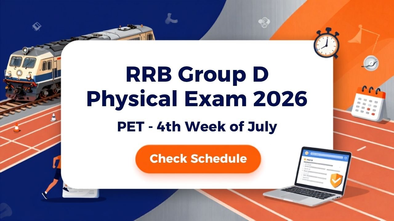 RRB Group D Physical Exam Date 2026