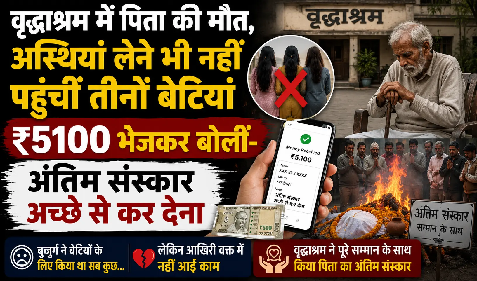 वृद्धाश्रम में पिता की मौत