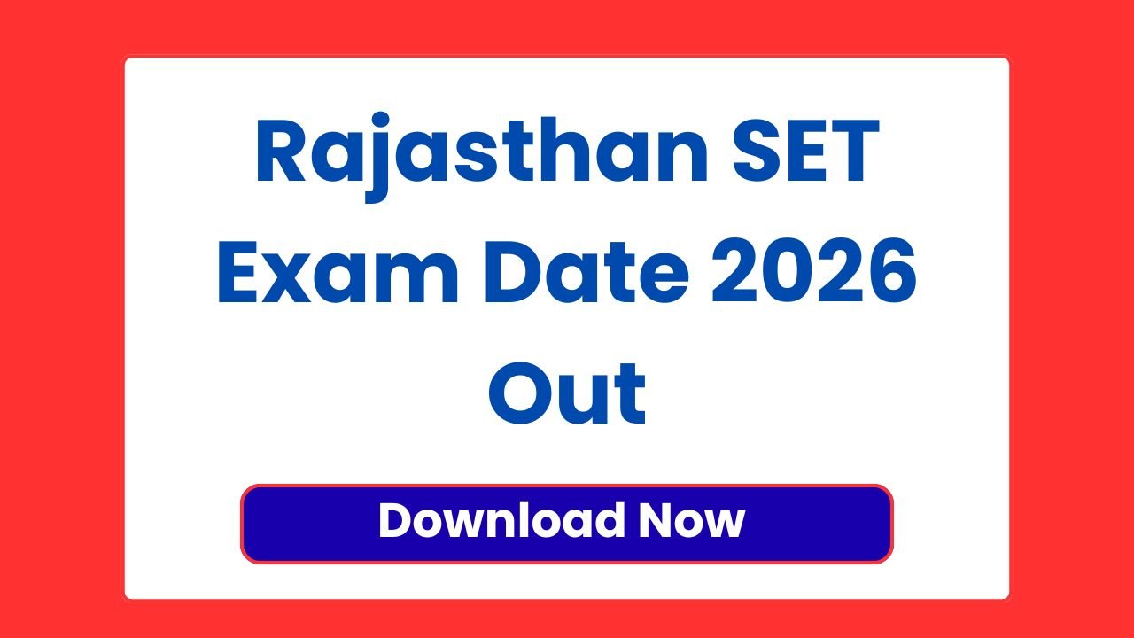 Rajasthan SET Exam Date 2026