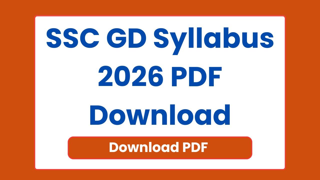 SSC GD Syllabus 2026