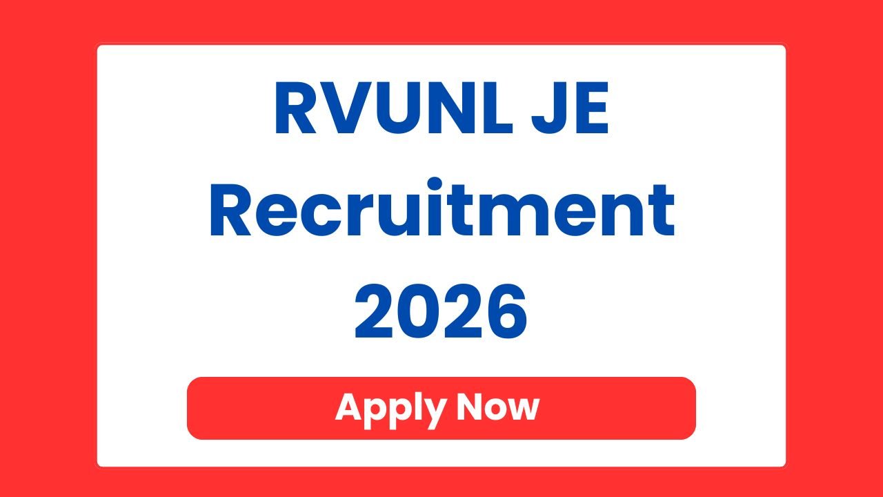 RVUNL JE Recruitment 2026