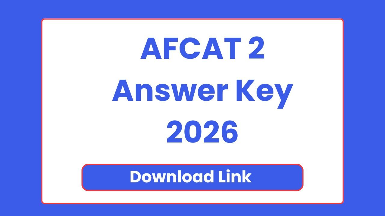 AFCAT 2 Answer Key 2026