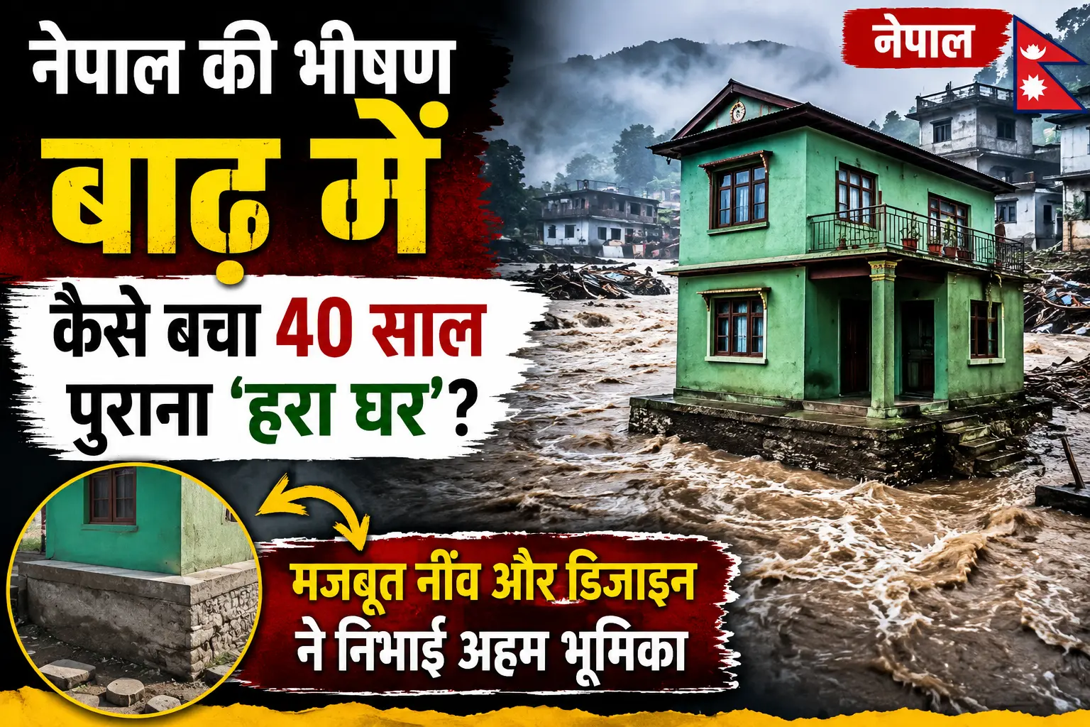 नेपाल की भीषण बाढ़ में कैसे बचा