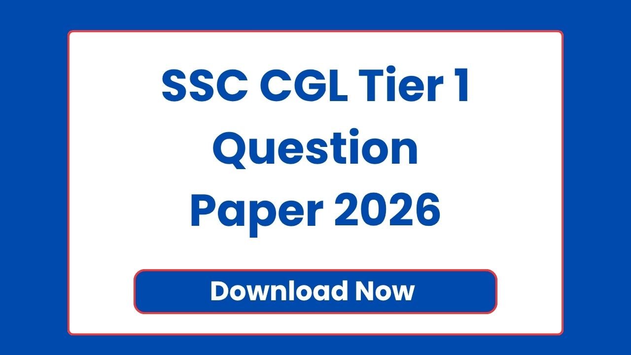 SSC CGL Tier 1 Question Paper 2026