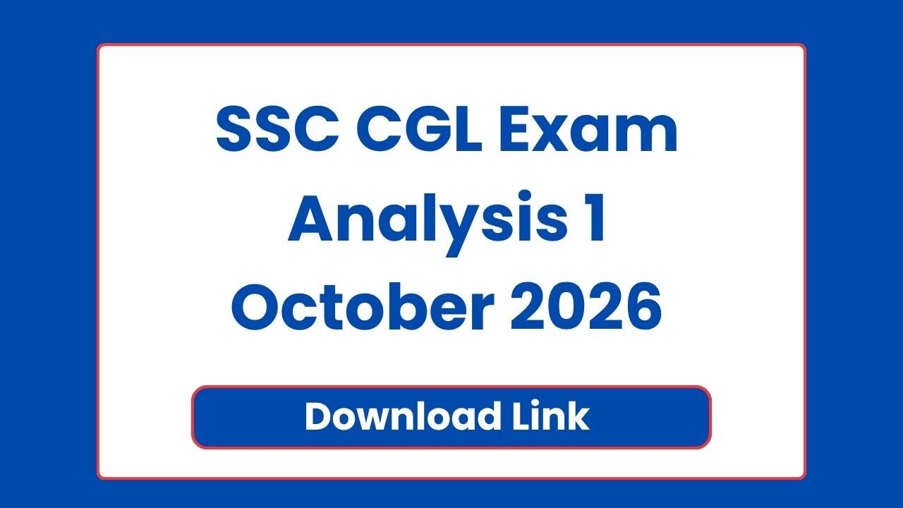 SSC CGL Exam Analysis 1 October 2026