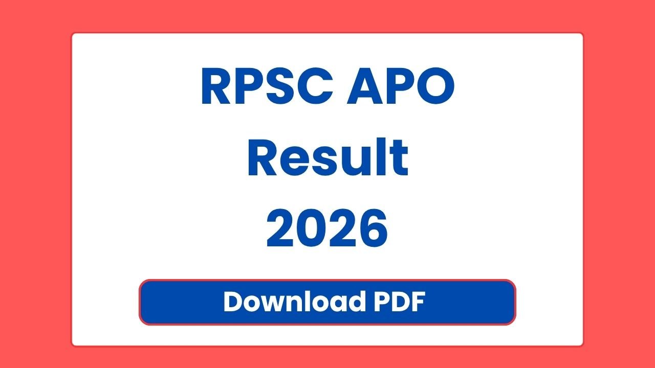 RPSC APO Result 2026