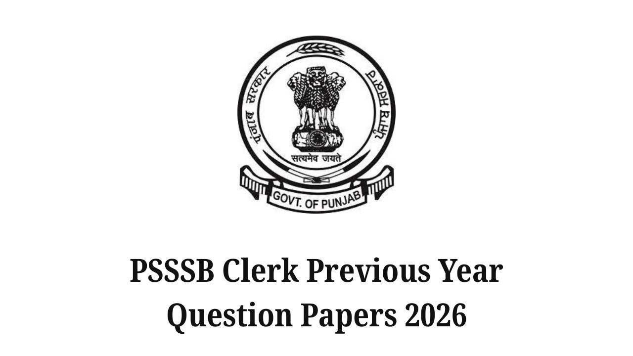 PSSSB Clerk Previous Year Question Papers 2026